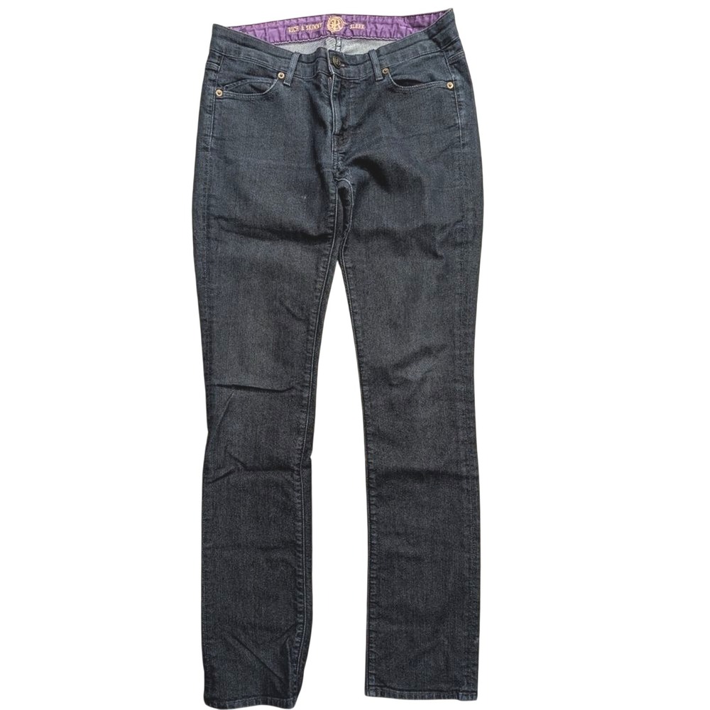 Rich & Skinny Womens 28 Jeans Sleek Dark  Wash Skinny Slim Leg